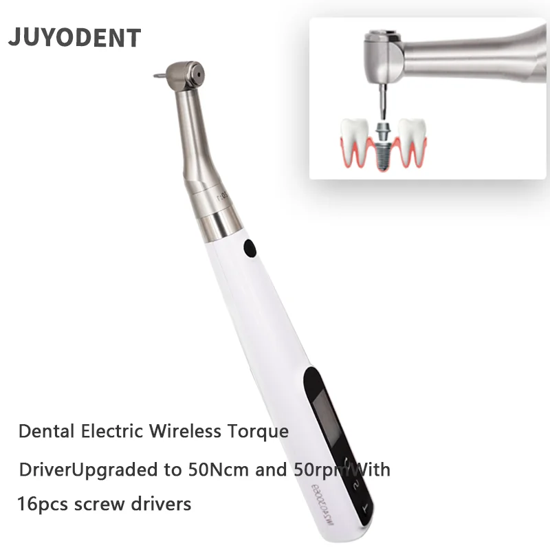 

Dental Electric Implant Torque Wrench Torque Driver Dentistry Universal Implant Repair Tools with 16Pcs Screws Dental Tools