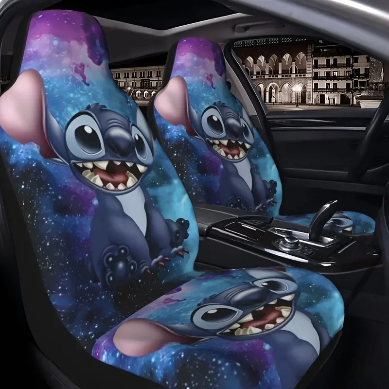 

1 шт. Disney Stitch Pattern Design Чехол на автомобильное сиденье с милым мультяшным рисунком Аксессуары для внутреннего сиденья автомобиля Женская и мужская защита переднего сиденья автомобиля Универсальная подходит для автомобилей, грузовиков, фургонов,