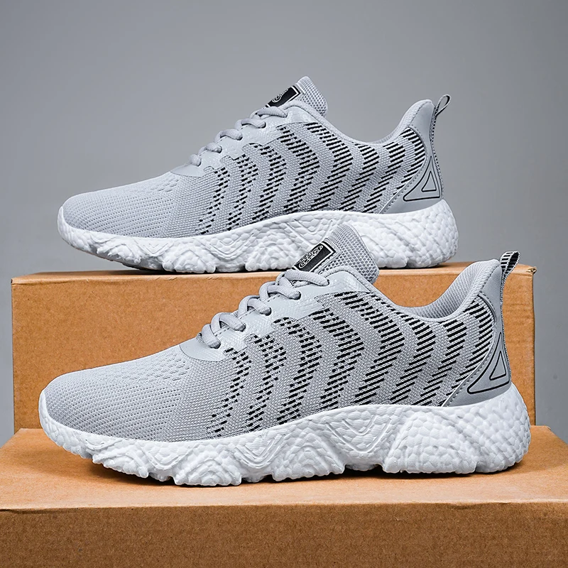 Popcorn-soled sneakers breathable lightweight men's casual shoes soft soled shock-absorbing running shoes men's shoes in summer