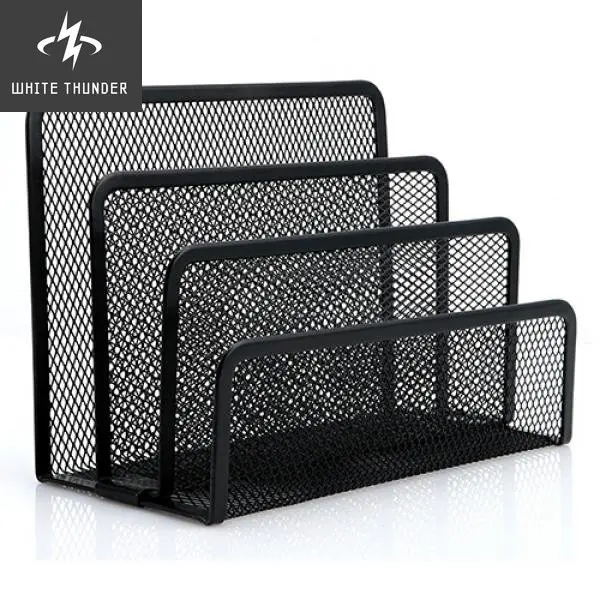 

Black Mesh Letter Mail Business Document Tray Desk Office File Holder Organizer