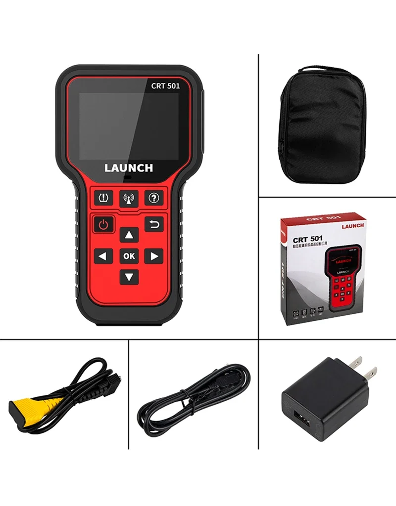 LAUNCH CRT501 CRT 501 Tire Pressure Monitor System Activation Diagnostic Tool Read Write TPMS Sensor ID Pk X431 Tsgun Detector