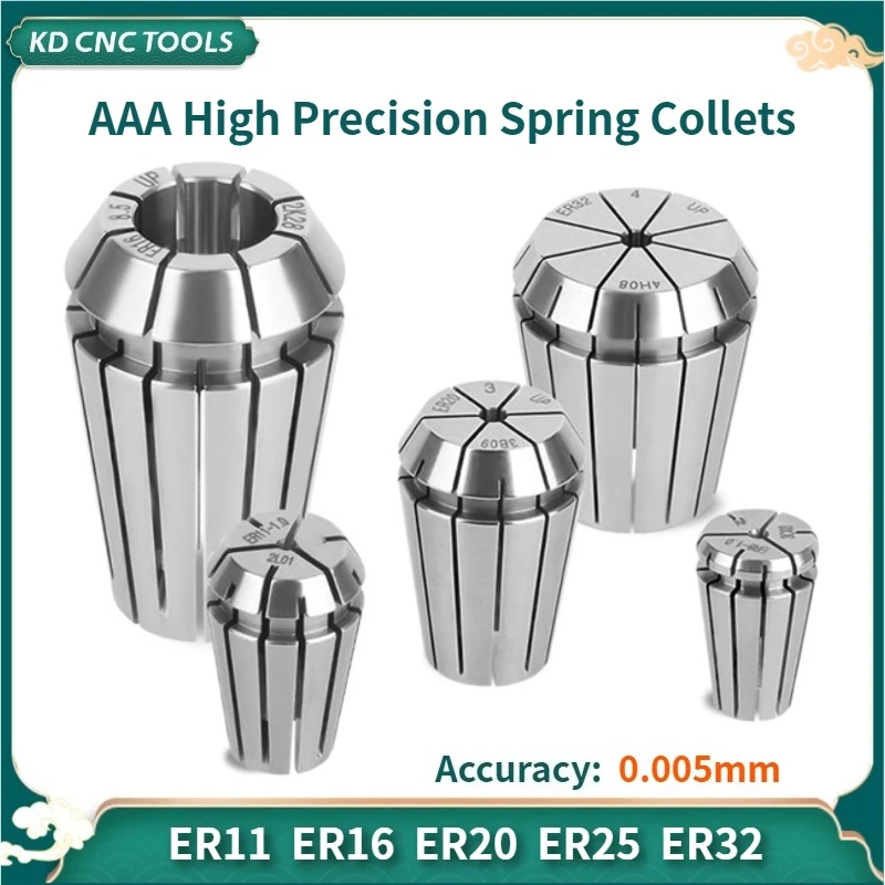 

AAA 0.005mm UP ER Collet Chuck High Precision Spring collets ER11 ER16 ER20 ER25 ER32 Clamping Tool CNC Machine parts