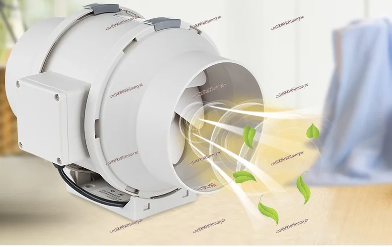Inline Duct Mixed Flow Fan Turbo Ventilator Exhaust Fan for Kitchen Home Ventilation