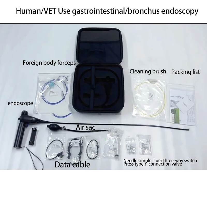 Videolaringoscopio/endoscopia gastrointestinale/bronco con rotazione di 360 °, supporto per pinze per biopsia iOS Android Inclusive