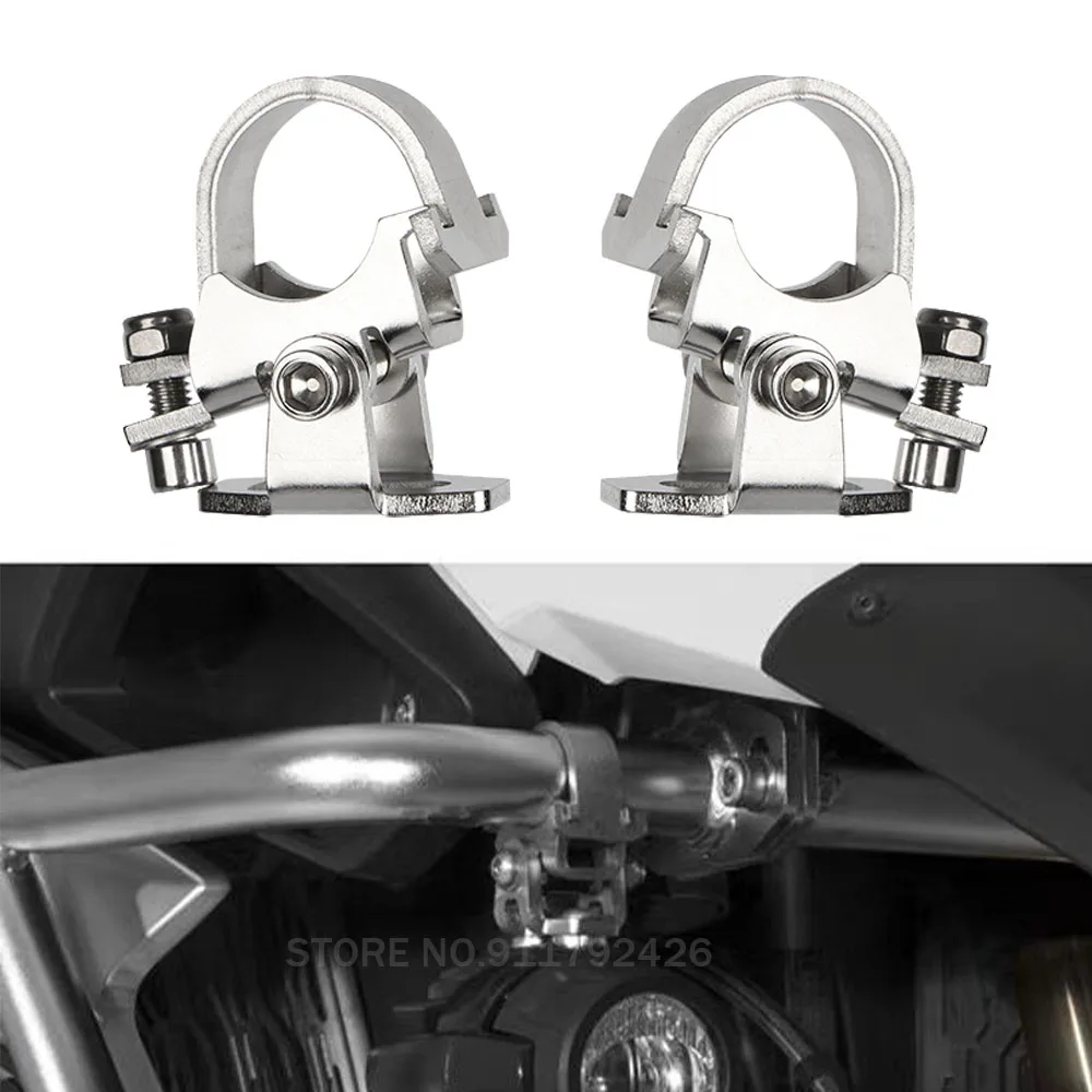 Motorcycle Fog Light Bracket 22mm Crash Bars Mount Spotlight For BMW R1200GS Adventure F750GS F850GS 2018-2023 R1250GS ADV LC