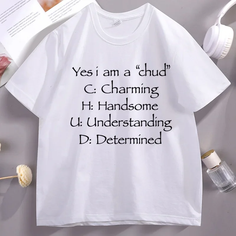 Ja, ich bin ein Chud-T-Shirt für Männer und Frauen, Chud-Akronym-Meme-T-Shirt, lässiges T-Shirt mit Rundhalsausschnitt, humorvolles T-Shirt mit kurzen Ärmeln, Designerkleidung für Herren. – Detail 10