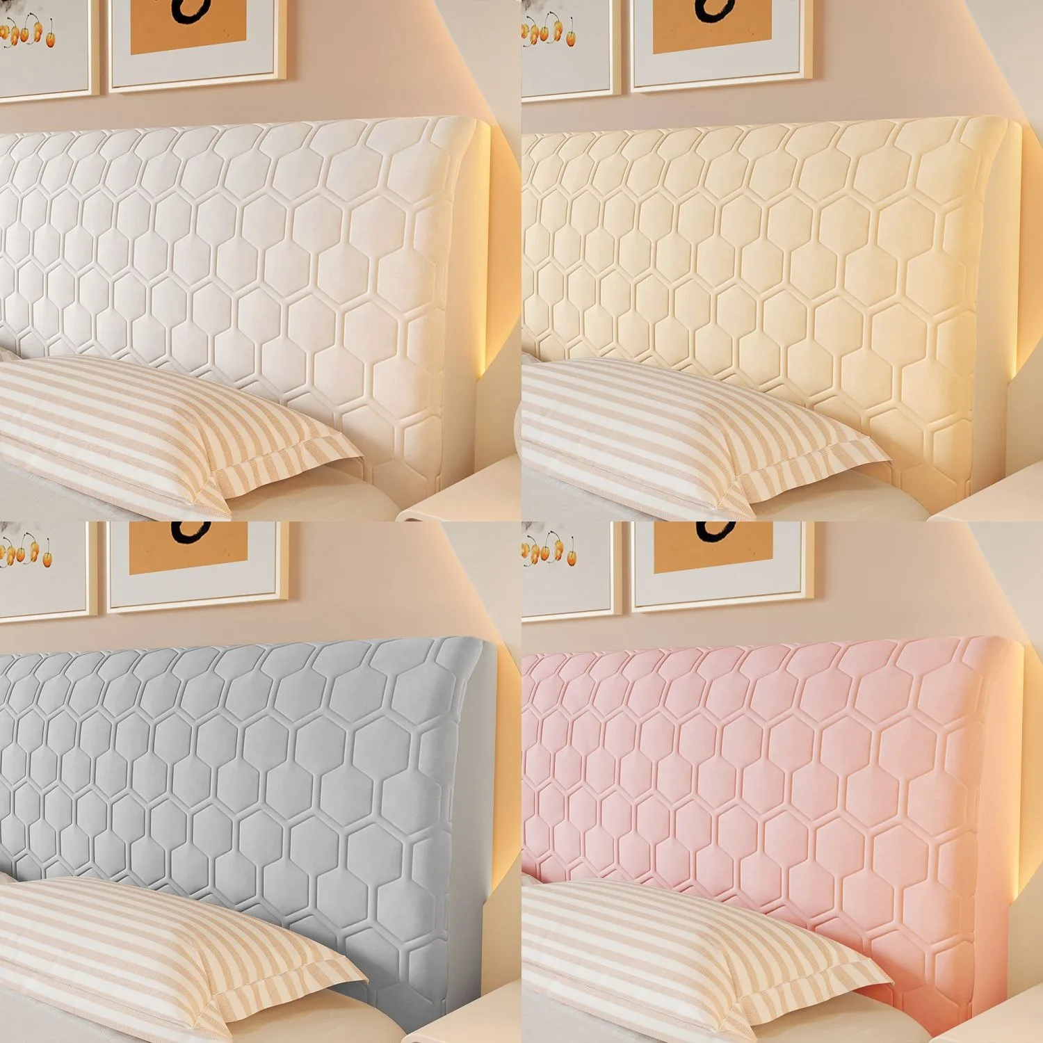 Cool-feeling Bedhead Cover Thickened Soft-package Bedspreads Backrest Anti-collision Universal Headboard Protective Cover