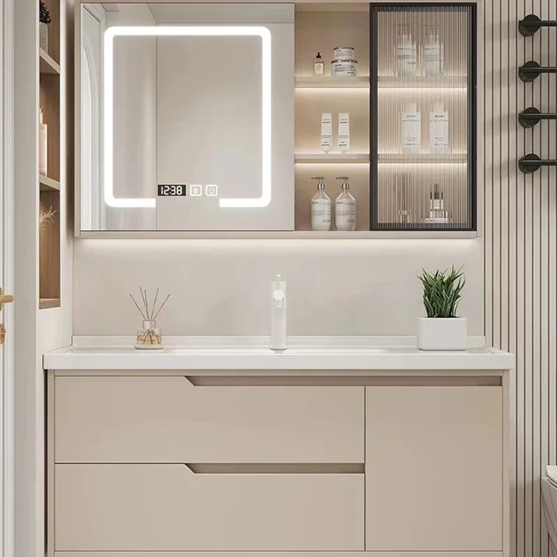 

Vanity Mirror Locker Bathroom Cabinets Smart Light Shower Home Furniture Sanitation Bathroom Cabinets Luxury Miroir De Salle