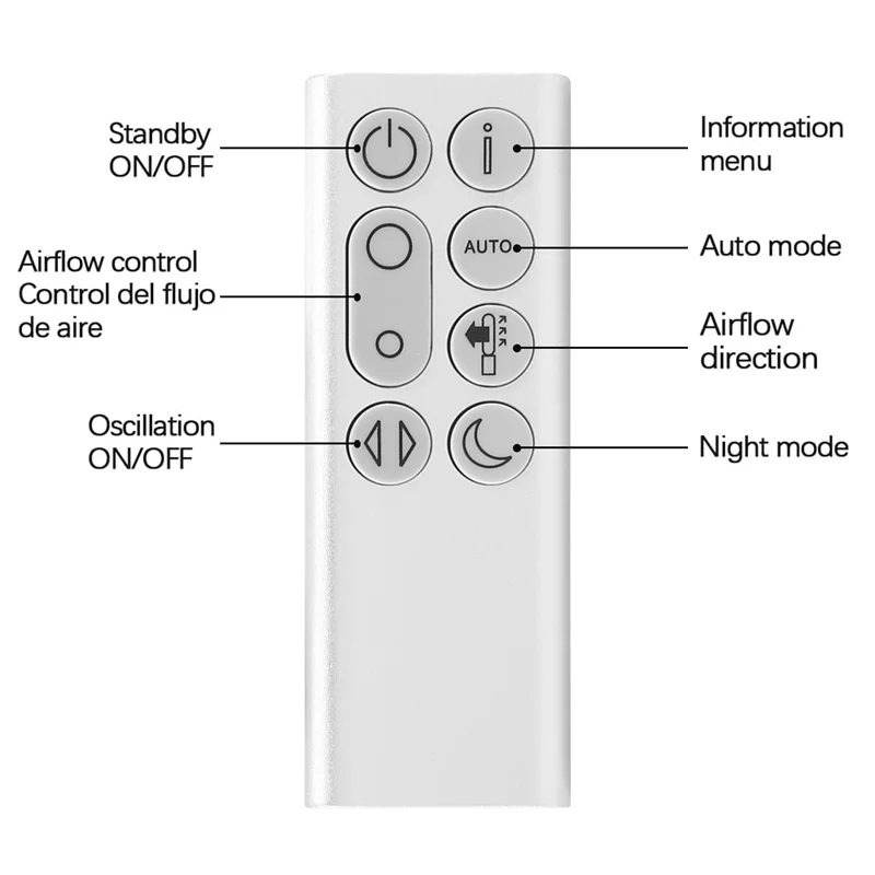 FGGS-20X Replacement Remote Control For Dyson Pure Cool TP04 TP06 TP09 DP04 Purifying Fan Remote Control(Silver) view 6