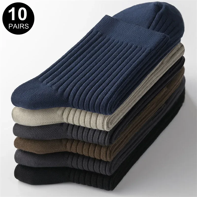 

Men For Socks Male Business Autumn Long High Socks Pairs/Set Thermal Thicken 10 Quality Winter Cotton Warm