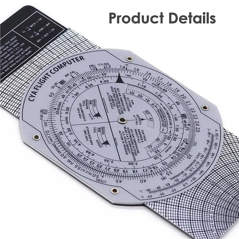 A98E-6X E6B Flight Computer Aviation Plotter Circular Slide Rule Used In Aviation Flight Training Pilot Training, Internships