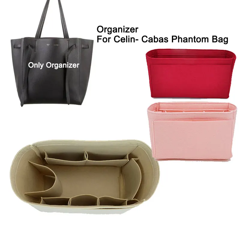 Cup Holder Organizer Insert Fit For Cabas Phantom Small Tote Bag, Inner Purse Liner Bag in Bag Shaper 8 Storage Pouch