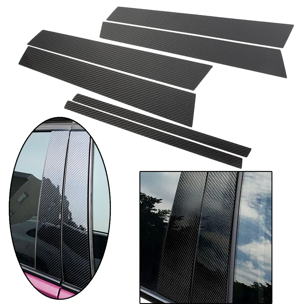 Carbon Fiber Window Moulding B Pillar Trim Cover For BMW E84 X1 2011 2012 2013 2014 2015