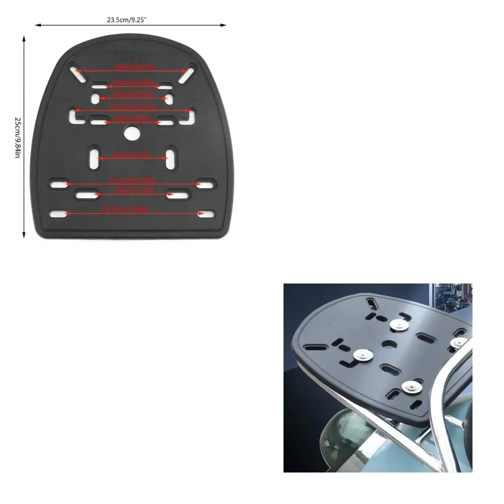 XA6H Motorcycle Pack Trunk Backrest Base Mount Tail Box Quick Release Stamping Plate