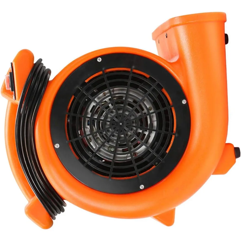 에어 무버 카펫 건조기 2단 속도 1/2 HP 산업용 바닥 팬 - 오렌지 카펫 건조 팬 바닥 블로워