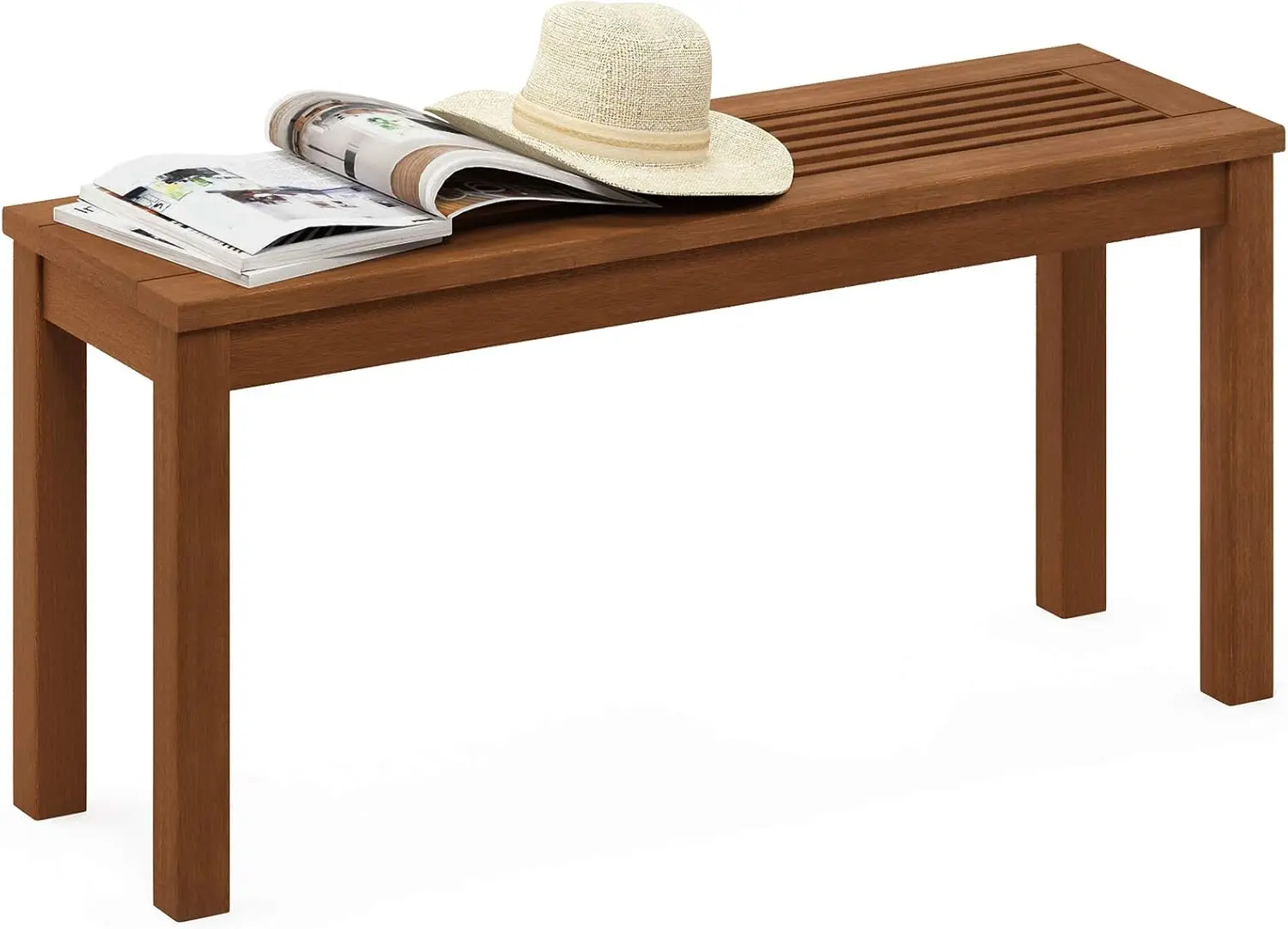 

Уличная скамейка без спинки из натурального дерева для сада, балкона, патио — простая сборка, емкость 330 фунтов