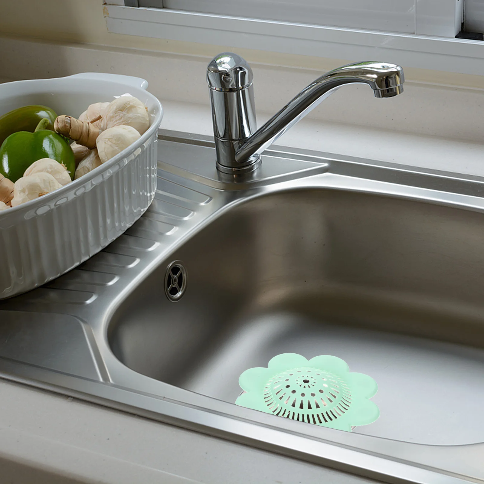 6 stücke Breite Rand Waschbecken Siebe Küche Ablauf Filter Fein Mesh Lebensmittel Schutt Haar Catcher Für Badezimmer Badewanne Heimgebrauch