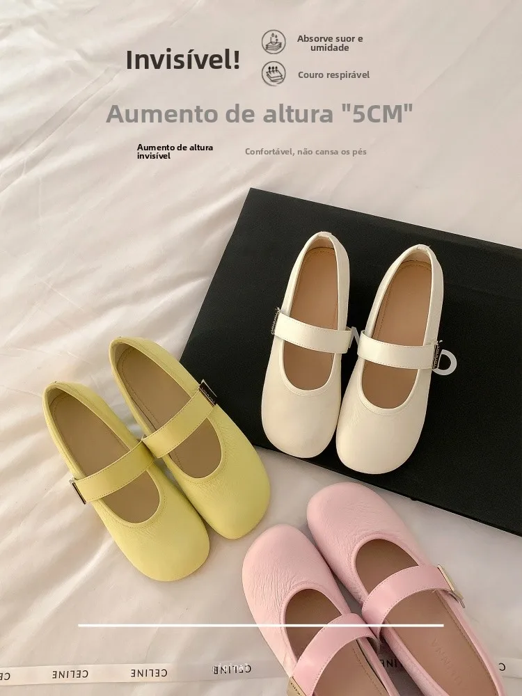 lamb-leather-mary-jane-shoes-women's-ballet-flat-shoes-retro-one-strap-new-2025-increased-height-lightweight-rubber-sole