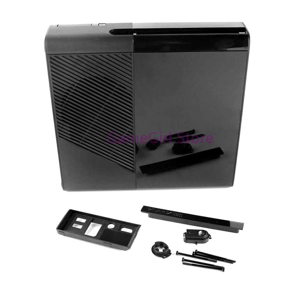 1Set For XBOX 360 Slim Full Set Black Housing Shell Case Protective Cover with Screws For XBOX360 E Console view 6