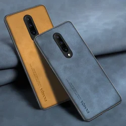 Luksusowe skórzane etui na OnePlus 7 7T 8 Pro 8 T matowe silikonowe etui na telefon dla OnePlus 5 5T 6 6T jeden Plus 7 8 T 7Pro Coque