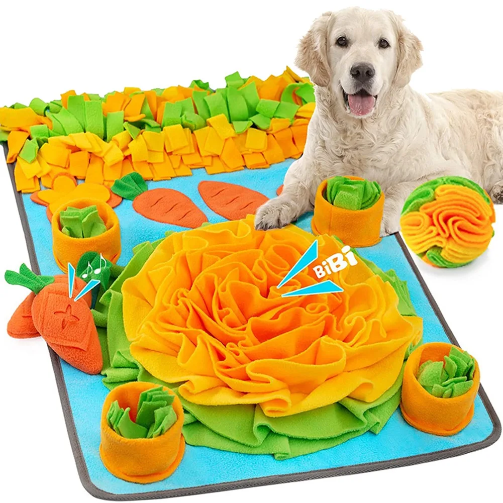 Pet Dog Snuffle Mat Nose Smell Training Sniffing Pad Dog Puzzle Toy Slow Feeding Bowl Food Dispenser Treats Pad Dog Toy