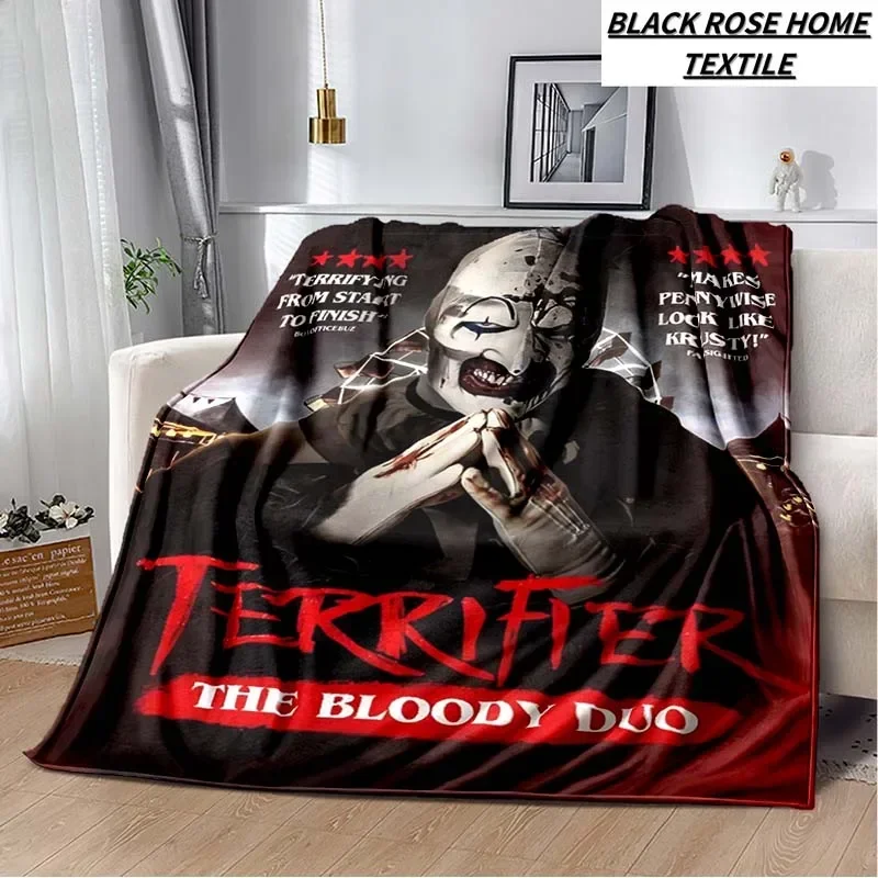 Fashion Art 3D Print Horror Movie Terrifier Blanket Family Living Room Sofa Sleeping Blanket Bedroom Children\'s Warm Bed Sheet