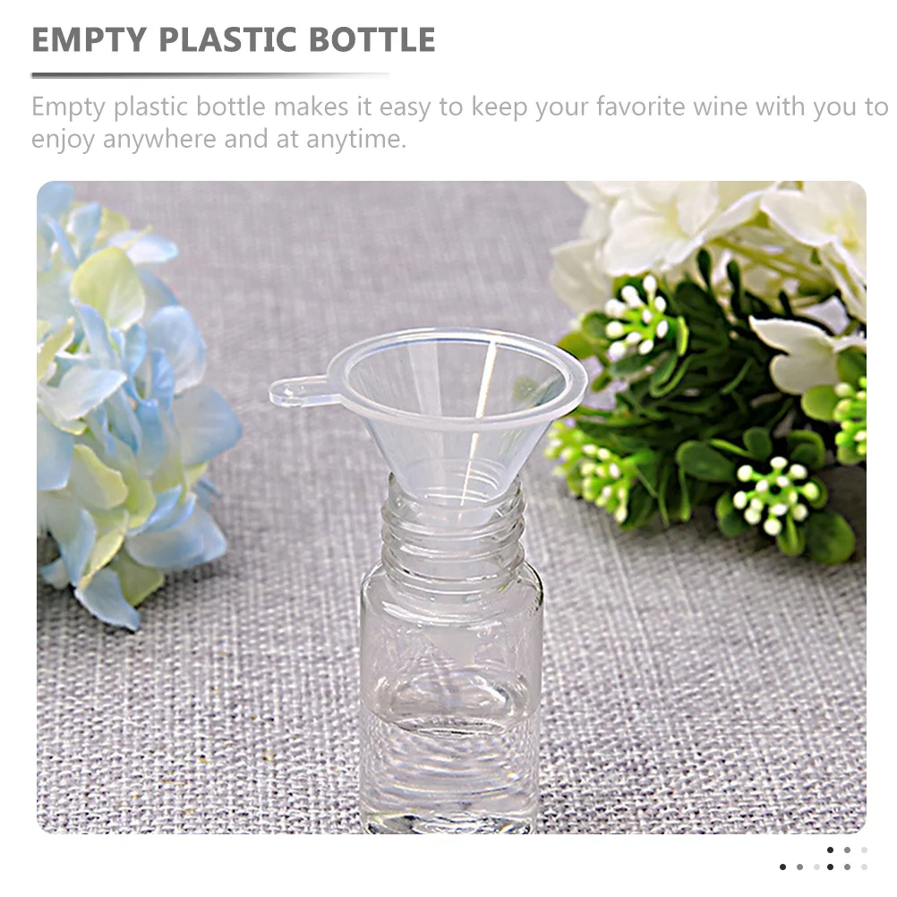 

1 Set Of Mini Liquor Transparent Empty Seasoning Bottles For Travel Portable Wine Shot Containers Leakproof Small Drink Bottles