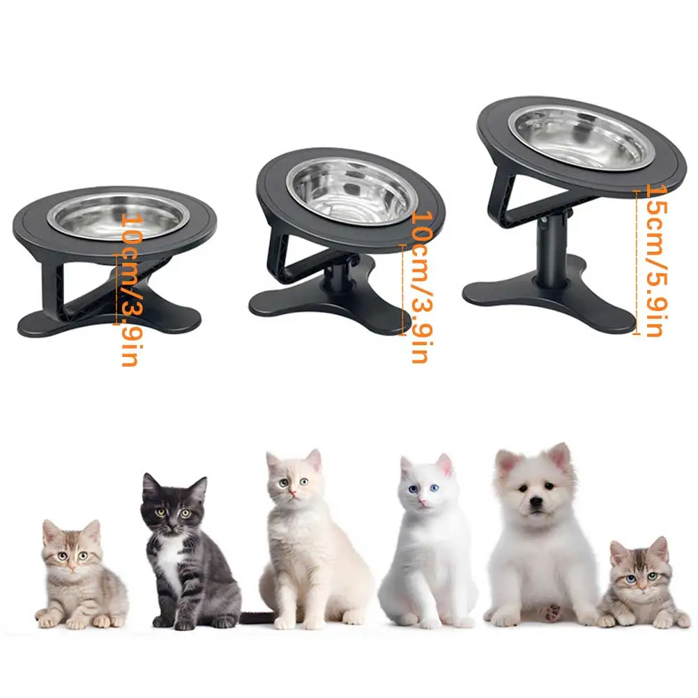 Elevated Dog Bowl Adjustables Height Non-Tip Food Water Bowl For Indoor Outdoor