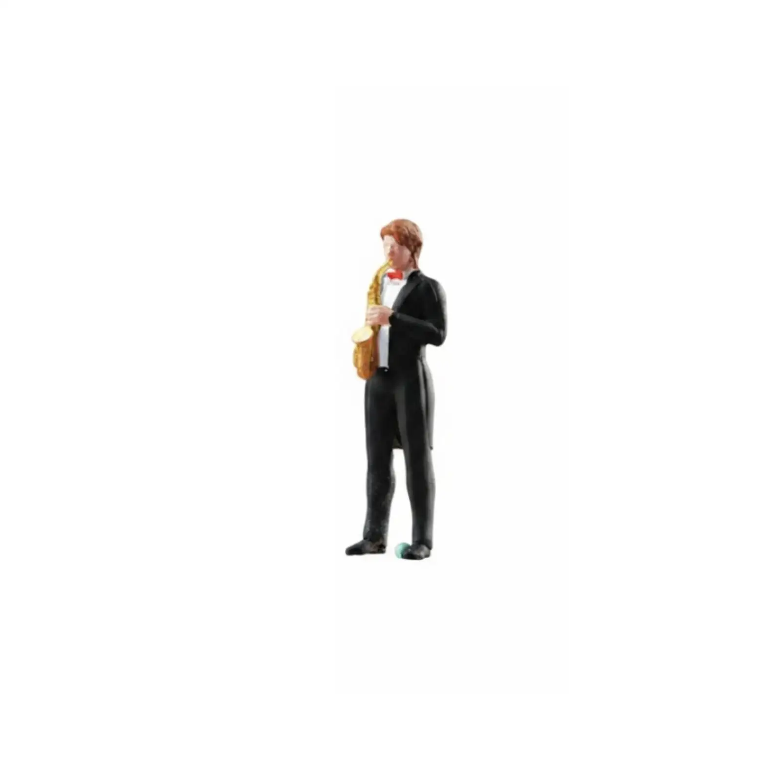 1/64 Scale Musician Figure Resin Material Miniature Saxophone Player Detailed Miniature French Brass Instrument Player for
