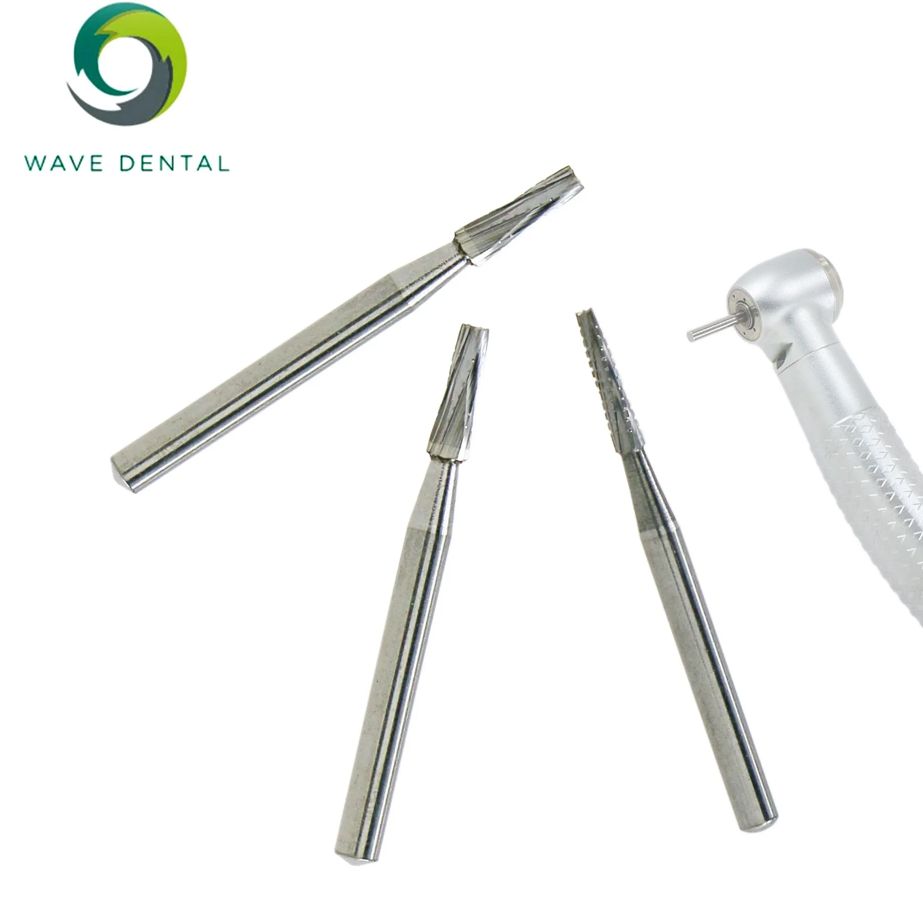 PRIMA WAVE Dental Carbide Burs Tapered Fissure Head FG Dental Burs Dentistry Drill For High Speed Turbine Handpiece 5Pcs/Pack