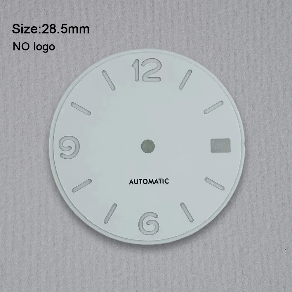 NH35 Dial No Logo Blank Numerals 28.5mm Dial For NH35 Movement Custom Logo Watch Dials Hands Accessories Repair Tools