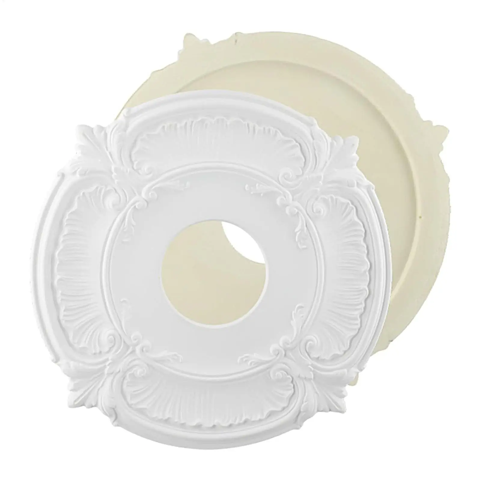 

Split Medallion For Ceiling Light Chandelier Base Disc Round PU Decorative Ceiling Fan Lamp Cover Split Plate Elegant Trim