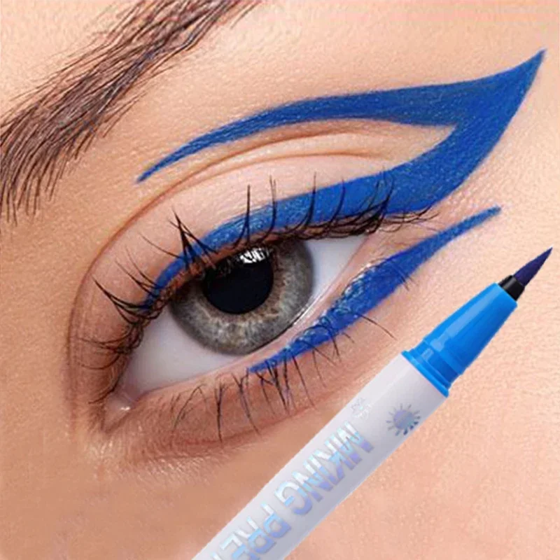 

Colorful Liquid Eyeliner Pencil Quick Dry No Blooming Blue Pink Black Matte Eye liner Pen Waterproof Lasting Eye Beauty Cosmetic