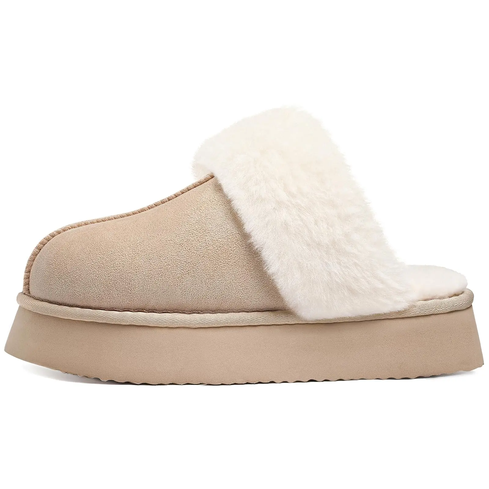 Shevalues Warm Fuzzy House Slippers For Women Fashion Fluffy Thick Sole Cotton Shoes High Quality Winter Fur Plush Women Slipper