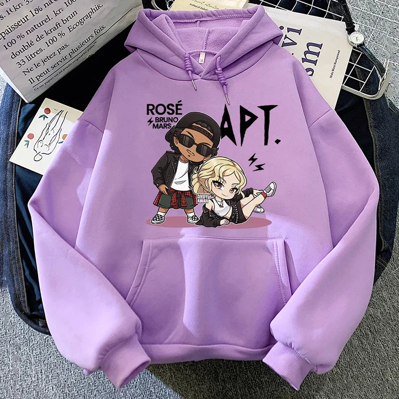 Apt Rose Bruno Mars Album Hoodie Long Sleeve Men/Women Sweatshirt Streetwear Female Casual Graphic Clothing Winter Warm Pullover