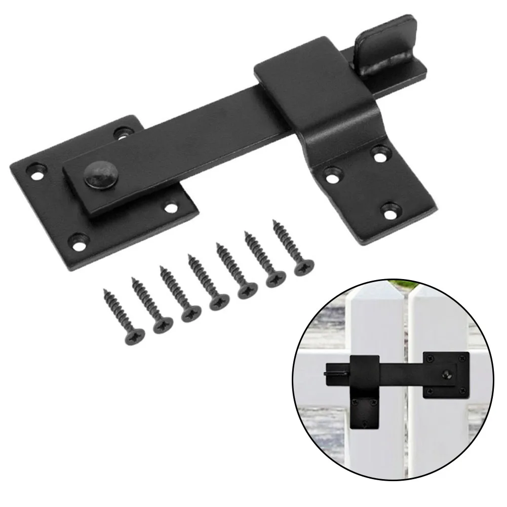 fecho-de-porta-com-slot-para-cartao-mecanismo-de-trava-para-instalacao-em-jardim-cor-preto-facil-de-instalar-inclui-parafusos-de-instalacao