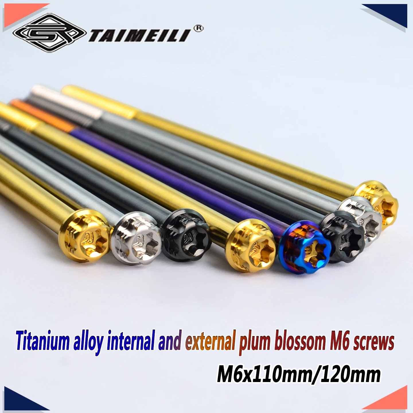 TAIMEILI Titanium alloy internal and external plum blossom screws m6x110/120mm locomotive modification