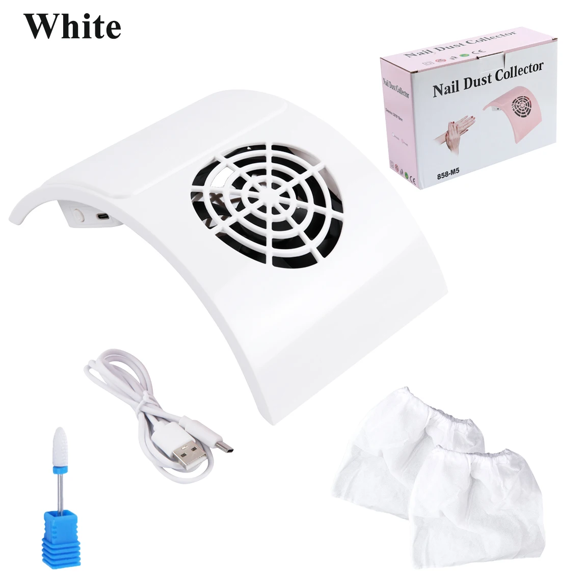 مجمع غبار الأظافر لآلة الأظافر مكنسة كهربائية قوية للأظافر مع كيس غبار قابل للاستبدال لمعدات الأظافر #5