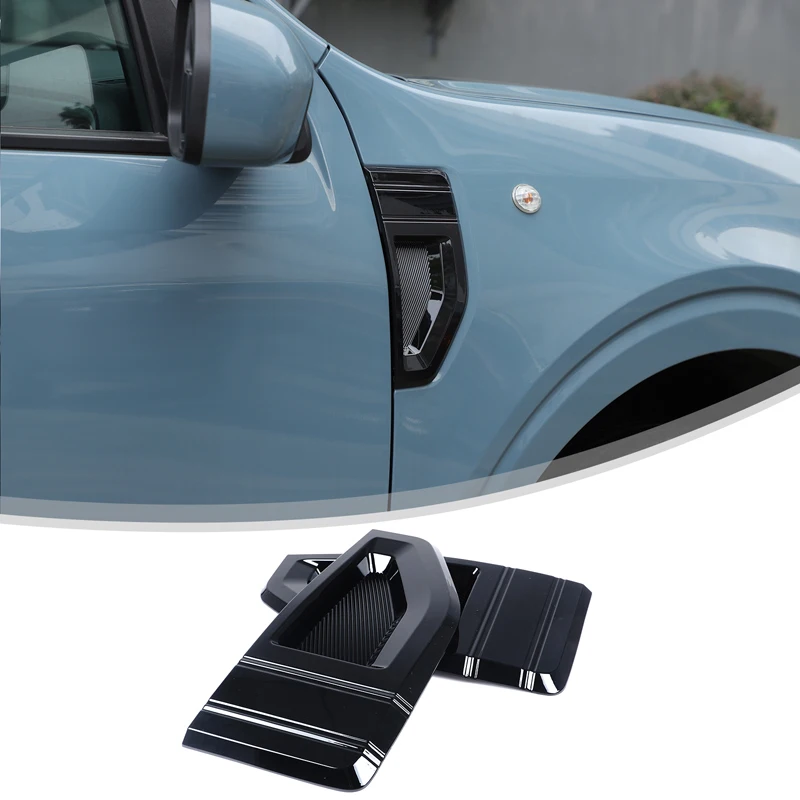

For Ford Maverick 2022+ ABS black car front air outlet side fender decorative sticker car exterior protection accessories