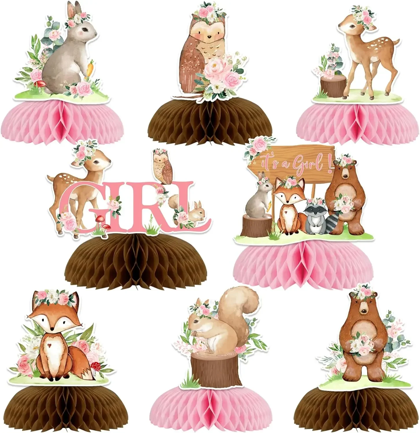 

Woodland Animals Party Supplies, Honeycomb Centerpieces, Table Decor, Forest Animal Theme, Baby Shower