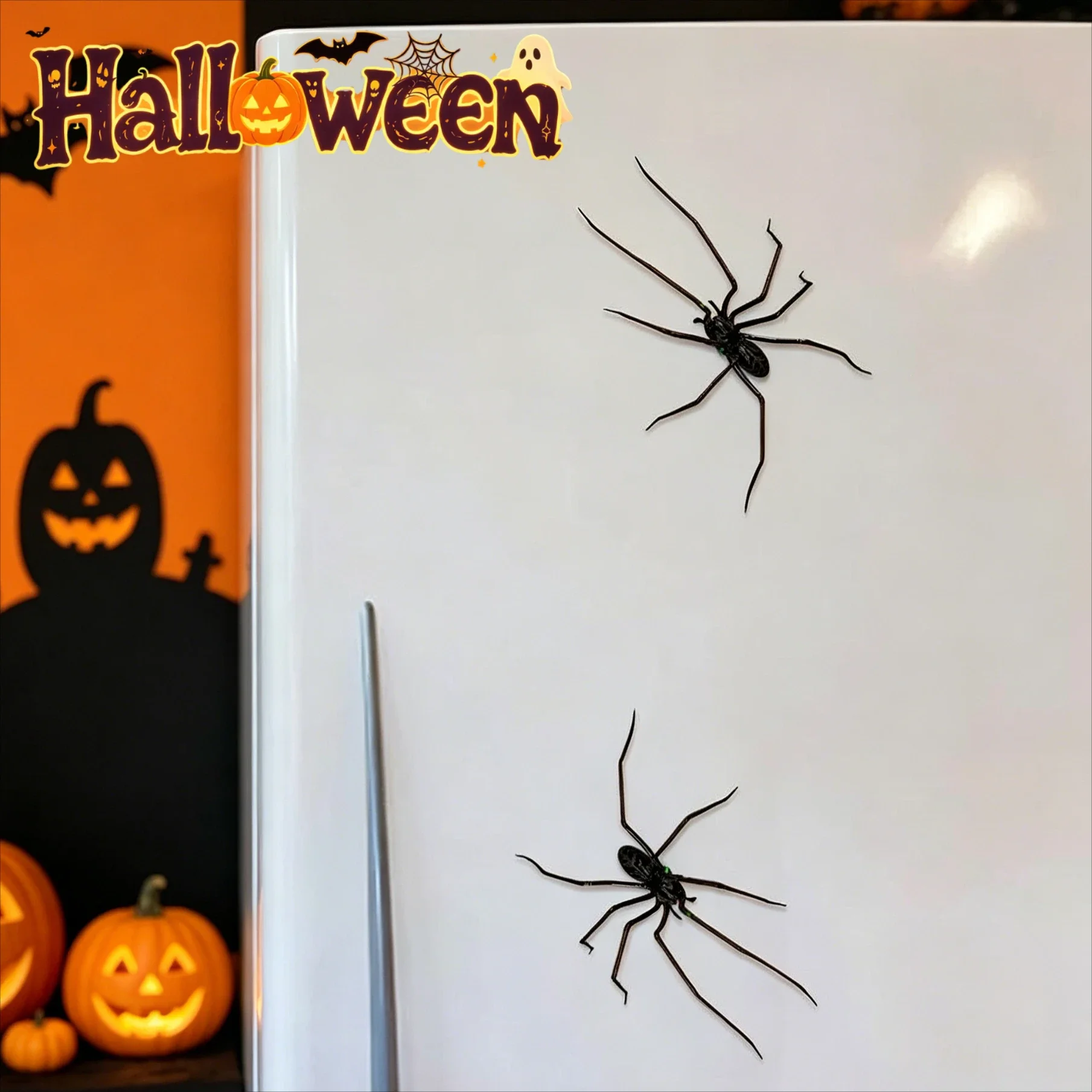 Big Spider Fridge Magnet Funny Prank Horror Magnetic Decor for Kitchen Whiteboard Locker Multi Scene Decoration Novelty Gift
