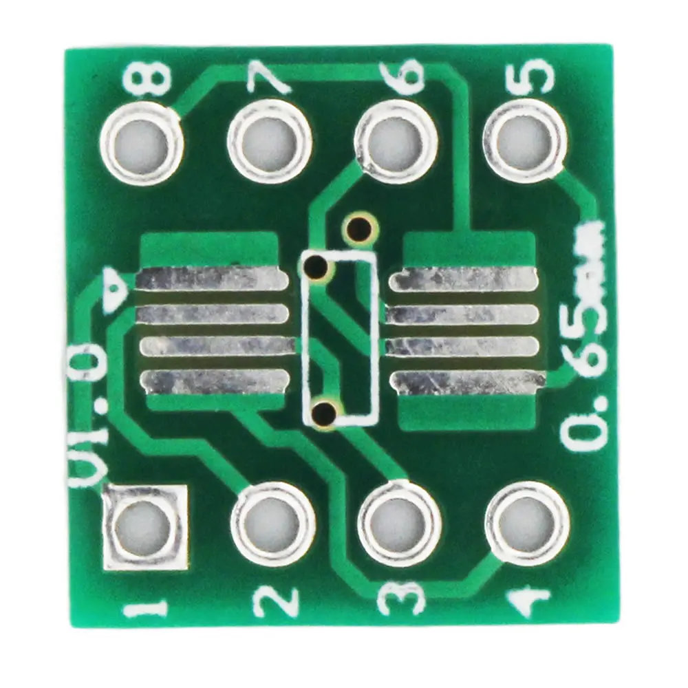 10 pz SOP8 SSOP8 a DIP8 MSOP/SOIC/TSSOP IC SOP8/TSSOP8/SOIC8/SSOP8 adattatore presa PCB 0.65mm 1.27mm per circuito stampato