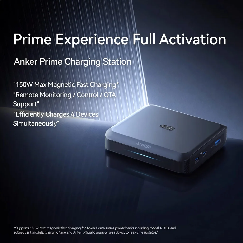 Anker Prime 150W GaN Charger with Magnetic Base - Multi-Port USB-C PD 3.1 Fast Charging Station, A1903