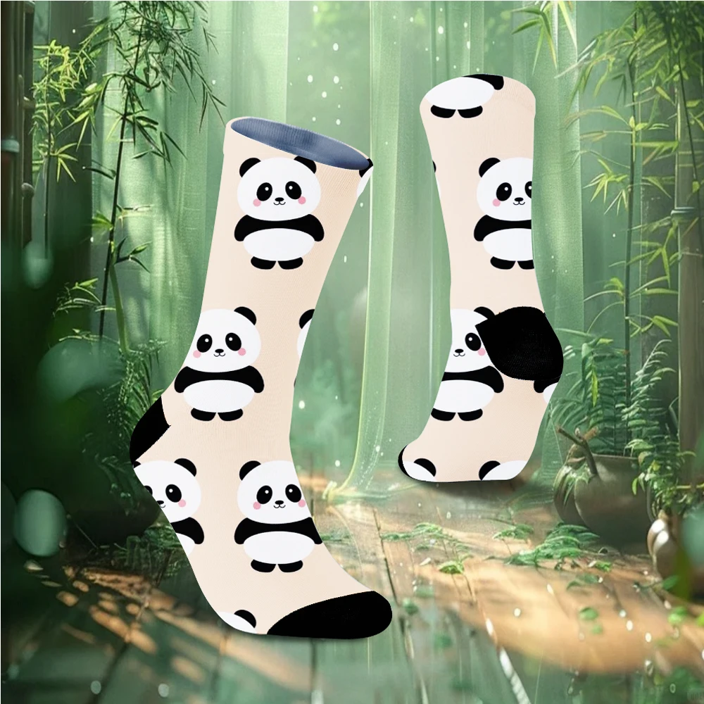 Calcetines deportivos con estampado de animales de cerveza para hombre y mujer, medias divertidas y divertidas de estilo Hip Hop, Skateboard y Panda, novedad de 2024