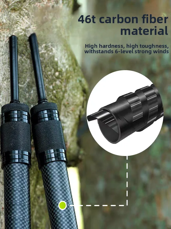 

Carbon Fiber Exble Pole 24m Tent Sunade Net Support Pole Retractable Tent Pole Cam Gear Accories