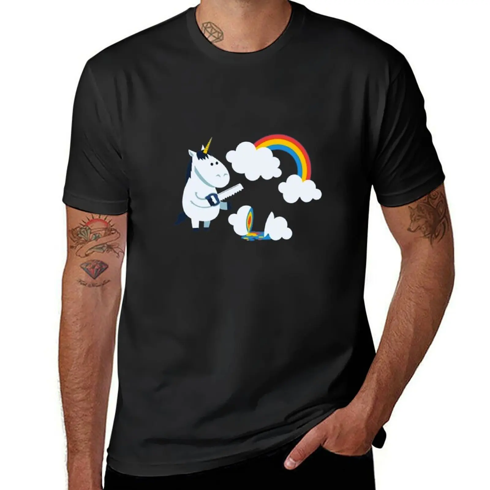 

Cloud Unicorn T-Shirt anime quick drying animal prinfor boys vintage clothes mens t shirts pack