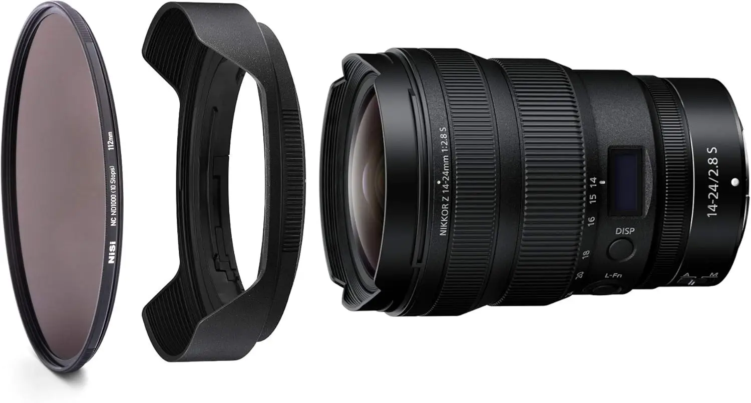 NiSi 112mm ND1000 10-Stop Neutral Density Filter for Nikon Z 14-24mm f/2.8 S, Brass Frame, IR Reduction, Nano Waterproof Coating