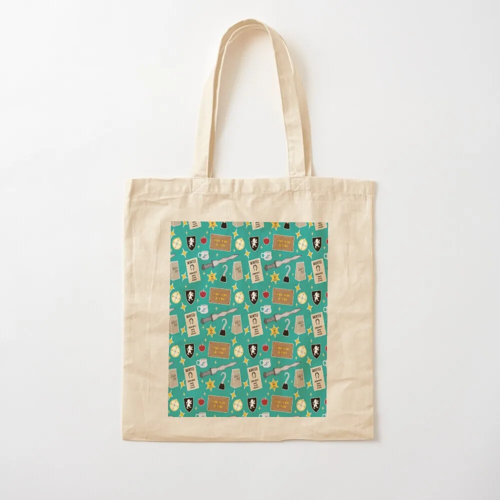 Once Upon A Time Turquoise Tote Bag foldable reusable bag Customizable tote bag cute pouch
