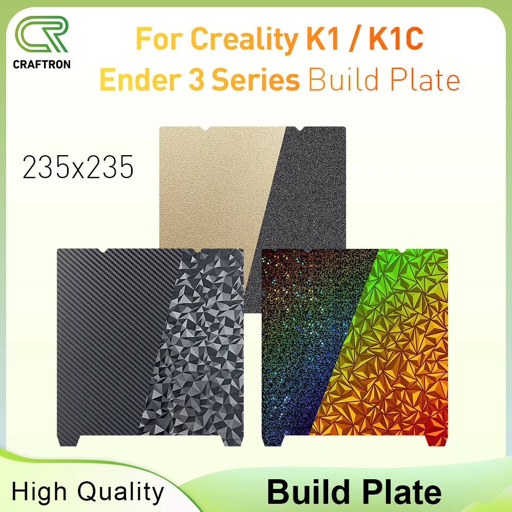 

Creality K1C Build Plate 3Dprinter Heat Paper Creality k1 Build Plate Smooth H1H PEO PET Texture PEI Sheet 235x235 310x315mm
