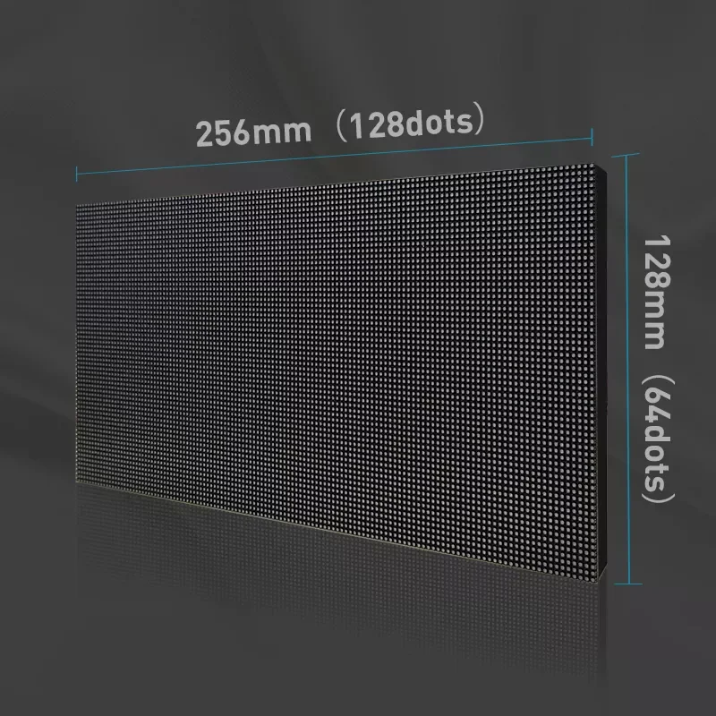 P2 256X128mm Indoor RGB Matrix Panel 128x64 Pixels Full Color HUB75 Interface HD LED Module 32 Scan Programmable Video Wall